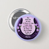 Paarse Hoefijzer Serenity-pijn Ronde Button 5,7 Cm (Voorkant /achterkant)