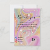 Paarse Holographic Color Shift Business Hartelijk Bedankkaart (Voorkant)