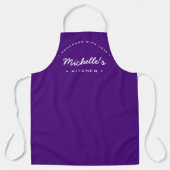 Paarse homemade met Love Custom Kitchen Schort (Voorkant)