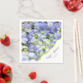 Paarse hortensia  bruiloft servetten (Insitu)