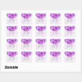 Paarse hortensia bruiloft stickers hydrangea4 (Vel)