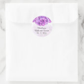 Paarse hortensia bruiloft stickers hydrangea4 (Tas)