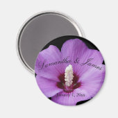 Paarse Hortensia Close-up Trouw Magneet (Voorkant / Achterkant)