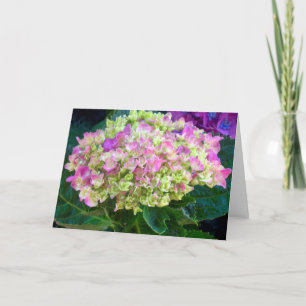 Paarse hortensia lieve vriend kaart