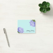 Paarse Hortensia Monogram Post-It Notes (Kantoor)