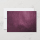 Paarse hotroze Floral Gold Script QR-code RSVP (Achterkant)