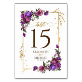 Paarse hotroze gouden Waterverf Kaart (Achterkant)