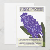 Paarse hyacinth feestdagenkaart (Voorkant / Achterkant)