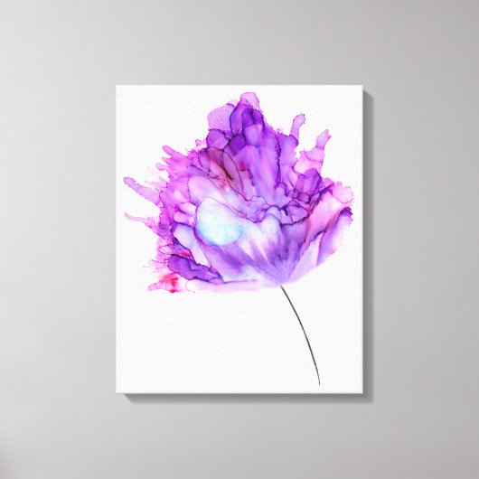 Paarse hydrangea—aanpasbaar— canvas afdruk (Voorkant)
