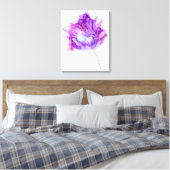 Paarse hydrangea—aanpasbaar— canvas afdruk (Insitu (Slaapkamer))