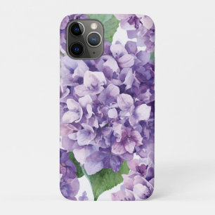 Paarse Hydrangea Aquarel Bloemige Lavendel Bloei iPhone 11 Pro Hoesje