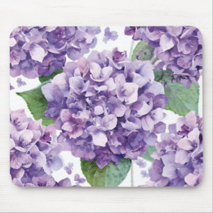 Paarse Hydrangea Aquarel Bloemige Lavendel Bloei  Muismat
