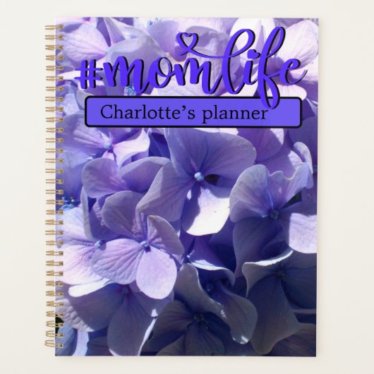 Paarse Hydrangea beste moeder ooit Planner (Voorkant)