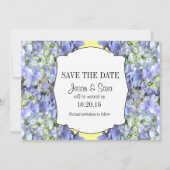 Paarse hydrangea Bewaar de aankondiging van de dat (Voorkant)