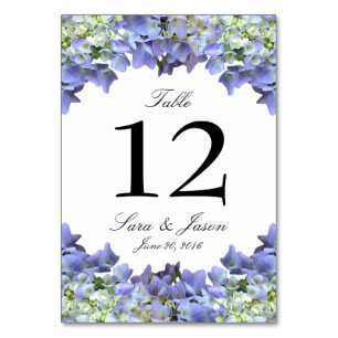 Paarse Hydrangea bruiloft Kaart