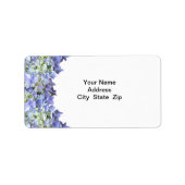 Paarse Hydrangea Etiket (Voorkant)