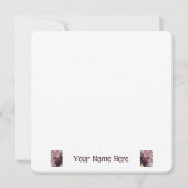 Paarse Hydrangea Flat Bedankt Card (Achterkant)