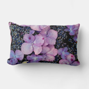 Paarse Hydrangea Flowers-LUMBAR PILLOW Kussen