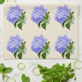 Paarse Hydrangea Flowers Patroon Theedoek (Gevouwen)