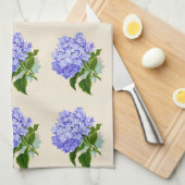 Paarse Hydrangea Flowers Patroon Theedoek (Quarter Fold)