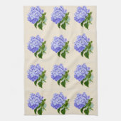 Paarse Hydrangea Flowers Patroon Theedoek (Verticaal)