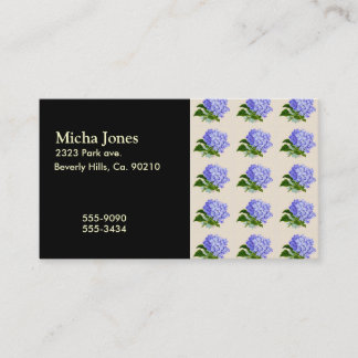 Paarse Hydrangea Flowers  Patroon Visitekaartje