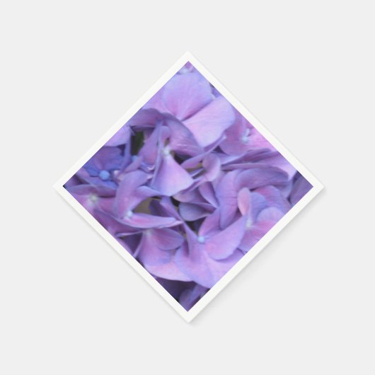 Paarse Hydrangea Flowers Servetten (Hoek)