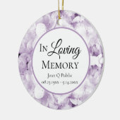 Paarse Hydrangea Flowers Waterverf Memorial Keramisch Ornament (Links)