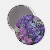 Paarse Hydrangea Magnet Magneet (Voorkant / Achterkant)