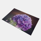Paarse hydrangea op foto van Mason Jar Deurmat (Schuin)