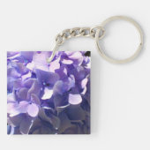 Paarse Hydrangea paarse bloemen voor de Bruid Sleutelhanger (Achterkant)