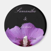 Paarse Hydrangea Persoonlijke Trouwdag Magneet (Voorkant)