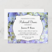 Paarse Hydrangea repetitie diner Kaart (Voorkant / Achterkant)