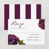 Paarse Hydrangea - RSVP-responskaart RSVP Kaartje (Voorkant / Achterkant)