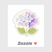Paarse Hydrangea  Sticker (Vel)