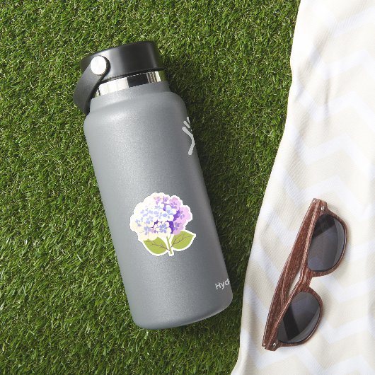Paarse Hydrangea  Sticker (HydroFlask Insitu)