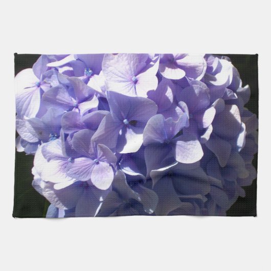 Paarse Hydrangea Theedoek (Horizontaal)