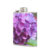 Paarse hydrangea Vinyl Wrapped Kolf Heupfles (Links)