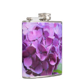 Paarse hydrangea Vinyl Wrapped Kolf Heupfles (Rechts)