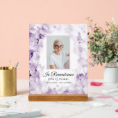 Paarse Hydrangea Waterverf Viering van het Leven Acryl Bord (Huwelijk)