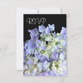 Paarse Hydrangea Wedding RSVP (Achterkant)