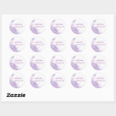 Paarse Hydrangeas Business Promotion Ronde Sticker (Vel)