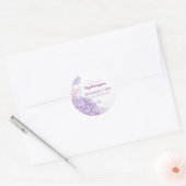 Paarse Hydrangeas Business Promotion Ronde Sticker (Envelop)