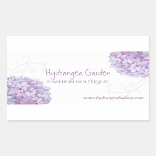 Paarse Hydrangeas Business Rechthoekige Sticker