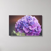 Paarse Hydrangeas in een Mason Jar Canvas Afdruk (Voorkant)
