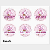 Paarse Ice Cream Circle Label (Vel)