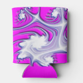 Paarse Ice Fractal Flowers Koelbox Blikjeskoeler (Achterkant)