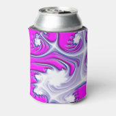 Paarse Ice Fractal Flowers Koelbox Blikjeskoeler (Blikje Achterkant)