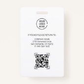 PAARSE ID | Werknemer de Veiligheid van het Bedrij Badge (Achterkant)