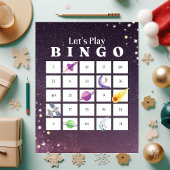 Paarse Illustratie Kerstmis Bingo Jigsaw Puzzel